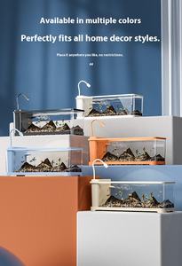 2025 새로운 모델 올인원 게으른 데스크탑 어항 산소 기계 에코 배경 스티커 사이드 필터 스퀘어 리빙 박스 - Product Image 2