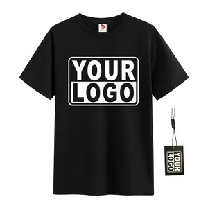 T-Shirt traspirante all'ingrosso 180g di alta qualità personalizzata per gli uomini in bianco con stampa T-shirt da uomo con il tuo logo