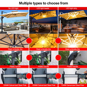 <span class=keywords><strong>Parasol</strong></span> <span class=keywords><strong>de</strong></span> <span class=keywords><strong>jardin</strong></span> extérieur en aluminium au design moderne, imperméable, anti-UV, résistant à l'eau, pare-soleil, <span class=keywords><strong>parasol</strong></span> <span class=keywords><strong>de</strong></span> terrasse 3x3M - Product Image 5