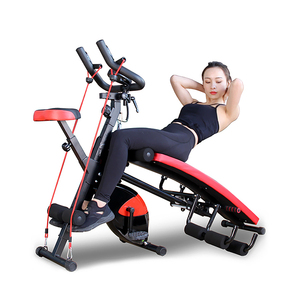 <span class=keywords><strong>Vélo</strong></span> de <span class=keywords><strong>spinning</strong></span> pliable ZHOYA <span class=keywords><strong>pour</strong></span> intérieur, multifonctionnel, avec planche d'exercice <span class=keywords><strong>pour</strong></span> sit-ups et corde de traction, capacité max. 250 kg - Product Image 2