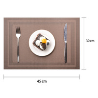 Napperons tissés en PVC en plastique imperméables et antidérapants pour Table à manger, vente en gros