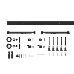 Kit porta scorrevole interno moderno Hotel con Hardware invisibile in legno finito - Product Image 6