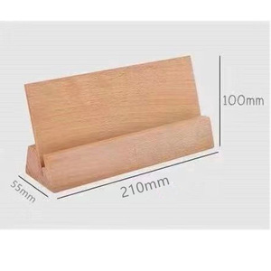 Wooden Desktop Photo Frame Stand Rectangle <b>Beech</b> Vertical Durable Tabletop Display Rack - Product Image 4