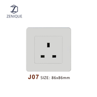 Prise murale électrique de haute qualité, type 86, norme britannique, 86*86 MM, accessoires électriques