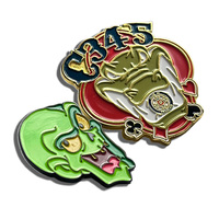 Broche en métal en alliage de zinc, personnalisée, sculptée en 3D, imitation émail, avec capuchon en caoutchouc au dos, vente en gros