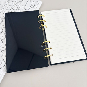 Cross-biên giới tại chỗ Đen Acrylic chất kết dính A6 vỏ cứng DIY máy tính xách tay da xoắn ốc cho Album ảnh Loose-Leaf bên trong trang A3 A5 - Product Image 2