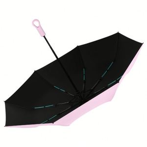 Paraguas Plegable Portátil de Tres Pliegues con Hebilla de Anillo, Protección Solar, Resistente al Viento y a la Lluvia, Impresión Personalizada con Logotipo - Product Image 2