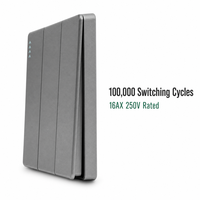 Mvava EU/UK Panneau de surface brossée à gros boutons en PC Prise électrique ultra-mince pour alimentation mécanique Interrupteur et prise de lumière tactile murale