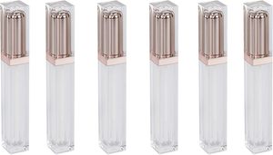 Custom <b>Clear</b> Square Luxurious Lip <b>Gloss</b> Tube with Screw Cap Custom Color Luxury Packaging - Product Image 2