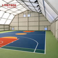 Système complet de tente pour terrain de pickleball, solution d'abri tout-en-un pour les projets d'attribution de marchés de construction sportive