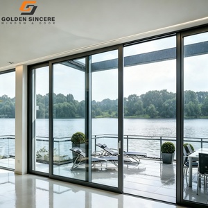 Puerta Corredera de Aluminio y Vidrio de Perfil Delgado de Diseño Moderno GS, Puerta Corredera Grande para Patio, Ahorro de Energía, para Interiores y Exteriores - Product Image 3