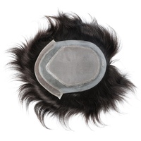 Système capillaire frontal en dentelle française pour hommes, toupet en cheveux humains naturels, perruque indétectable pour hommes, pièce de remplacement