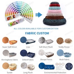 Camas redondas baratas personalizadas para perros Cave All Weather Uso de doble cara Cama personalizada de lujo para perros - Product Image 5