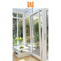 Fenêtre en PVC blanc à haut rendement énergétique, fenêtre à double vitrage à vue panoramique personnalisée, fenêtre à bascule et à rotation en PVC