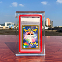 Étui de présentation personnalisable, rotatif, détachable, empilable, avec panneau arrière en acrylique transparent, pour cartes gradées PSA, avec protection antichoc