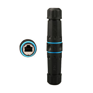 Connecteur étanche RJ45 IP68, prise étanche RJ45 à passage direct, connecteur réseau en alliage de zinc pour la communication de données - Product Image 1