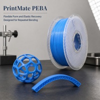 Bahan Cetak PEBA 90A Diameter 1.75mm Suhu Pencetakan 220-240C Biru Elastisitas Tinggi Ringan Kekuatan Tinggi