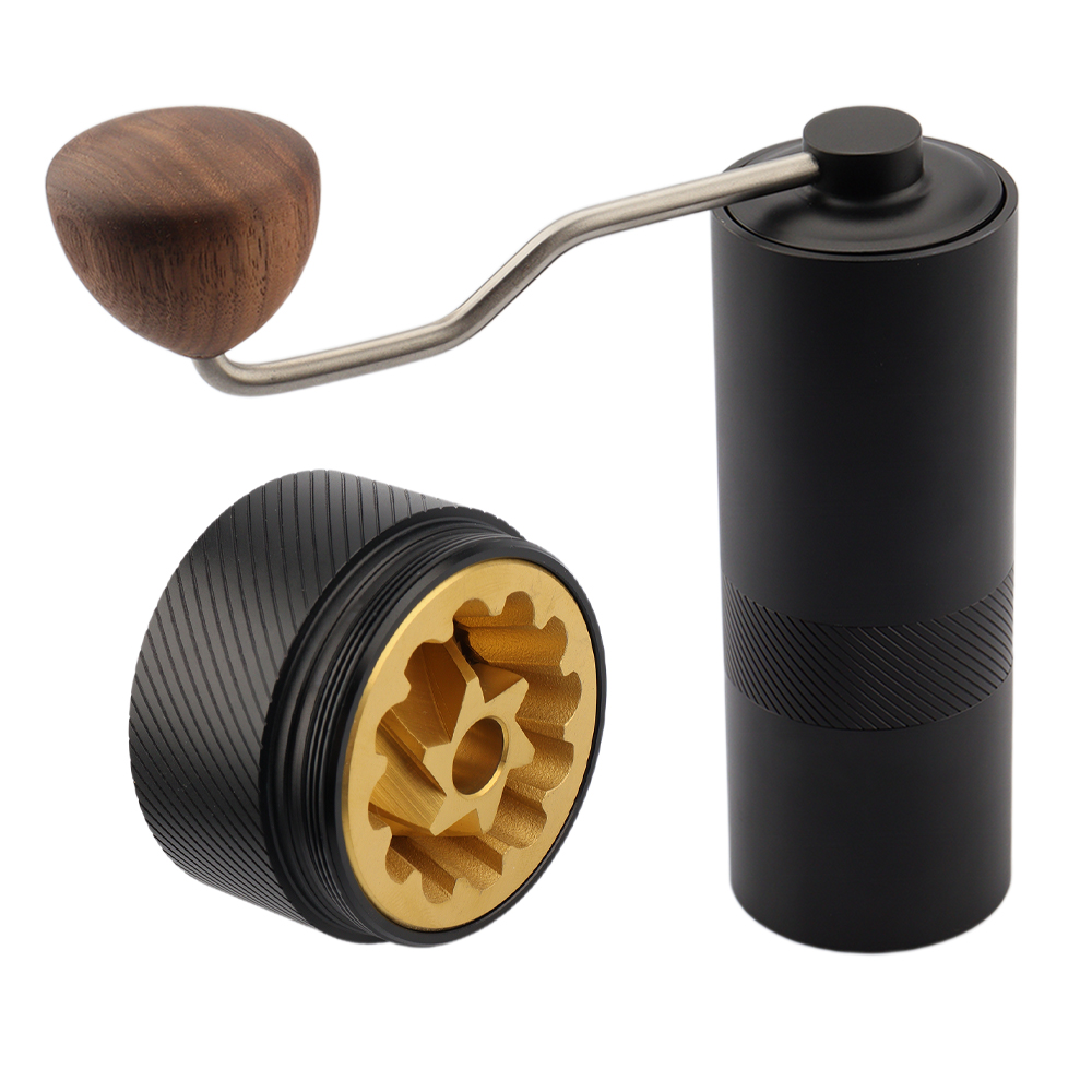 Black 30g Capacity Manual Coffee Grinders 48mm Titanium Conical Burr Hand Coffee Mill Portable Outdoor Coffee Girnder Manual