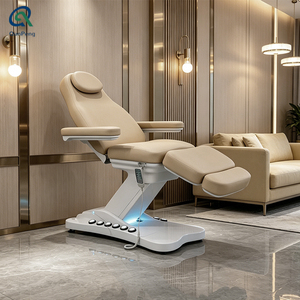 Cama Eléctrica Moderna Qunpeng para Spa Facial y Pestañas, Mueble de Salón de Belleza, Mesa de Masaje con Luz y Pedal - Product Image 1
