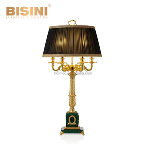 Lampe de bureau <span class=keywords><strong>en</strong></span> porcelaine blanche, noire, élégante, Style français, Baroque, fait à la main, support <span class=keywords><strong>en</strong></span> cuivre, éclairage de bureau, avec <span class=keywords><strong>abat</strong></span>-<span class=keywords><strong>jour</strong></span> - Product Image 4