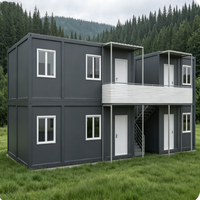 Maison conteneur de luxe préfabriquée moderne à panneaux sandwich pour hébergement de groupe en appartement