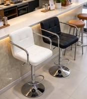 Chaise de bar ergonomique pour îlot de cuisine, tabouret de bar moderne et haut, pivotant et réglable, pour cafés