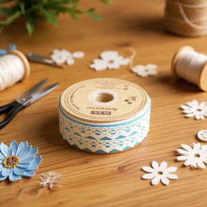 Nastro di pizzo Ilan 1,8 cm x 17 m colore crema per artigianato e decorazioni - Product Image 2