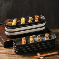 Assiette à sushi en céramique japonaise de haute qualité Harmony pour les fêtes, les restaurants, les plats d'apéritif - Vente en gros