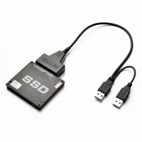 Disco Duro mecánico de 3,5 pulgadas, cable adaptador SATA a USB con fuente de alimentación de CC, USB 3,0 a SATA, línea de unidad fácil