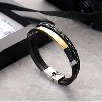 Nouveau Bracelet en cuir tissé Vintage fait à la main, bijoux Punk populaires pour Couples