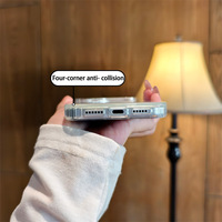 Glitzernde magnetische Handyhülle für iPhone 17 Pro Max – Transparente, stoßfeste Hülle mit kabelloser Ladefunktion für iPhone 17, 16, 15, 18