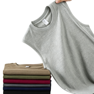 Custom Logo <b>Men's</b> <b>Sleeveless</b> <b>T</b> <b>Shirts</b> 8028 Wholesale Plain Heavy Weight Cotton Tank Top Blank Streetwear Muscle <b>Man</b> Tee <b>Shirt</b> - Product Image 1