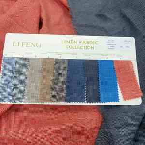 100 процентов льняной ткани в клетку - Product Image 3