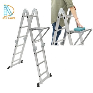 Multifunctionele Aluminium Vouwen Stap <span class=keywords><strong>Ladder</strong></span> Opvouwbare Escaleras Plegables Zes-Joint - Product Image 2