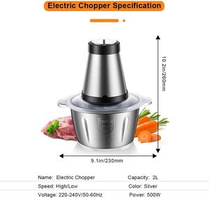 Hachoir à viande de cuisine en acier inoxydable, mini, 2L 3L, meilleur prix d'usine, vente en gros, offre spéciale - Product Image 3