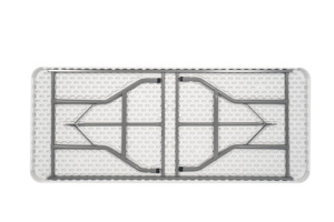 <strong>Patio</strong> Outdoor 6ft <strong>Plastic</strong> Regular Dining <strong>Table</strong> with Folding Legs,white 183cm Folding <strong>Table</strong> for Banquet Wedding Restaurant - Product Image 2
