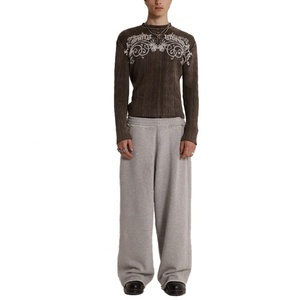 Prix de gros, logo personnalisé, pantalon de jogging décontracté unisexe, style tendance, confortable, coupe ample - Product Image 5