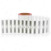Étiquette adhésive transparente UHF RFID Ucode9 860-960 MHz passive ISO18000-6C pour l'inventaire des livres d'entrepôt
