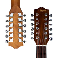 12 String Acoustic Guitar Spruce Plywood Walnut Back and Sides Cutaway Design Matte Finish Musical Instrument