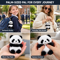 Jouets en peluche animaux de la forêt : Adorables panda, lapin, écureuil, girafe – Porte-clés et breloques pour sacs à dos, cadeaux pour enfants et étudiants