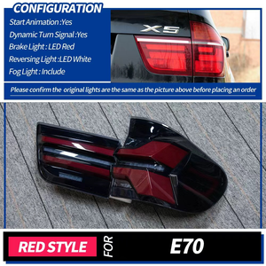 Nuevas Luces Traseras LED Rojas Claras de Alta Calidad para X5 E70 2007-2013 G05, Actualización LCI, Señales de Giro, 6000K, 36W, Ajuste Universal - Product Image 4