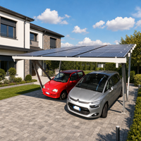 Système de montage solaire en aluminium anodisé pour carport, structure de support pour carport, utilisation commerciale et résidentielle