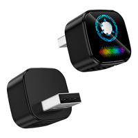 Adaptateur CarPlay 2 en 1 avec lumière respirante, dongle multimédia pour voiture, pour la connectivité smartphone et la conduite quotidienne