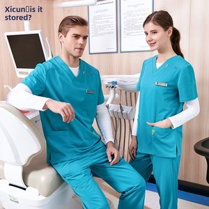 Camici Medici da Donna a Maniche Corte in 100% Poliestere Dobby per Odontoiatri, Medici, Infermieri, Uniformi Ospedaliere ODM - Product Image 1