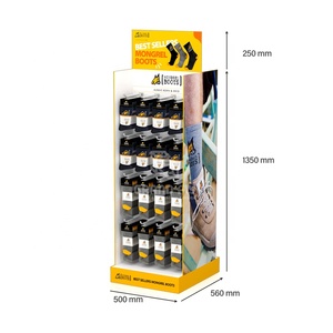 Tùy chỉnh móc vớ hiển thị đứng cửa hàng bán lẻ truy cập vớ các tông hộp quảng cáo Pegboard sóng giấy hiển thị giá - Product Image 2