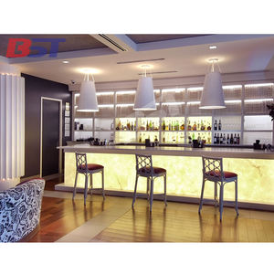 Mostrador de Bar Personalizado de Mármol Translúcido de Ágata Ónix con Retroiluminación LED, Resistente a los Arañazos, Moderno, para Hoteles, Centros Comerciales, Gimnasios - Product Image 3