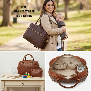 <span class=keywords><strong>Sac</strong></span> de transport isotherme en cuir végétalien de qualité supérieure pour biberons de <span class=keywords><strong>jumeaux</strong></span>, idéal pour les nouveau-nés et la garderie - Vente en gros directe usine OEM - Product Image 5