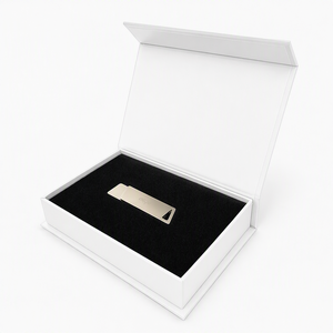 Matte Black <b>Magnetic</b> <b>Gift</b> <b>Box</b> Die Cut EVA Foam Insert USB Drive Power Bank Earphone Electronics Tech Packaging Supplier - Product Image 5