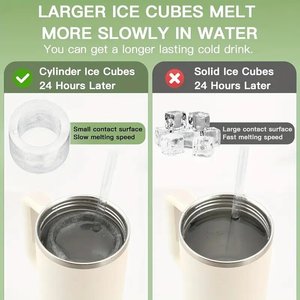 Bán hàng nóng 4 trong 1 Silicone <span class=keywords><strong>Ice</strong></span> <span class=keywords><strong>Cube</strong></span> khay Rỗng Xi lanh Tumbler <span class=keywords><strong>Ice</strong></span> Maker cho 30-40 oz cho Stanley Tumbler Cup cho thực phẩm sử dụng - Product Image 3