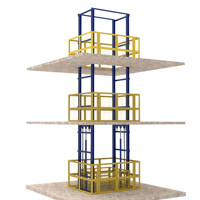 Ascenseur de fret hydraulique à rail fixe pour intérieur, capacité de 500 kg à 10 000 kg pour une manutention fluide des marchandises